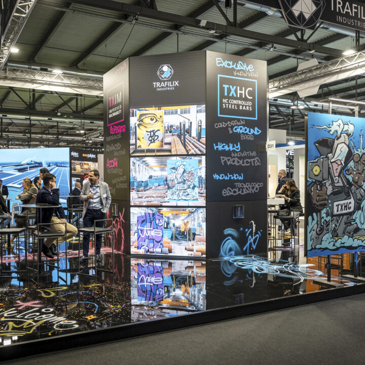 Trafilix Industries-Realizzazione-Stand-Made In Steel