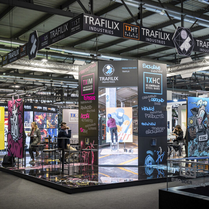 Trafilix Industries-Realizzazione-Stand-Made In Steel